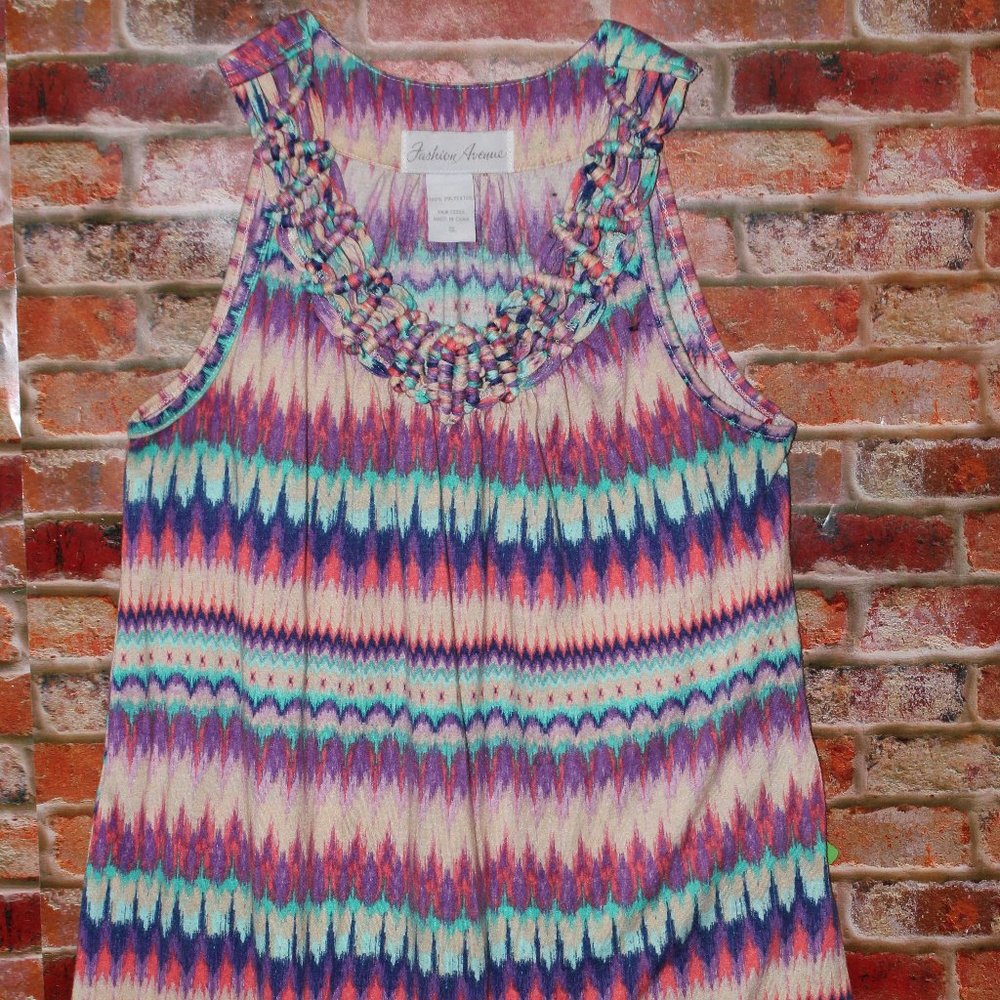 Multi colored summer casuel blouse